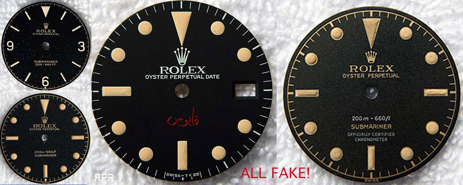 High quality fake vintage Rolex dials 