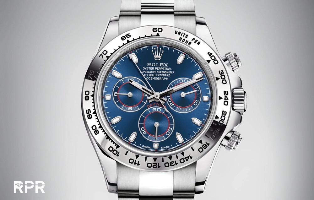 rolex daytona stainless steel blue dial