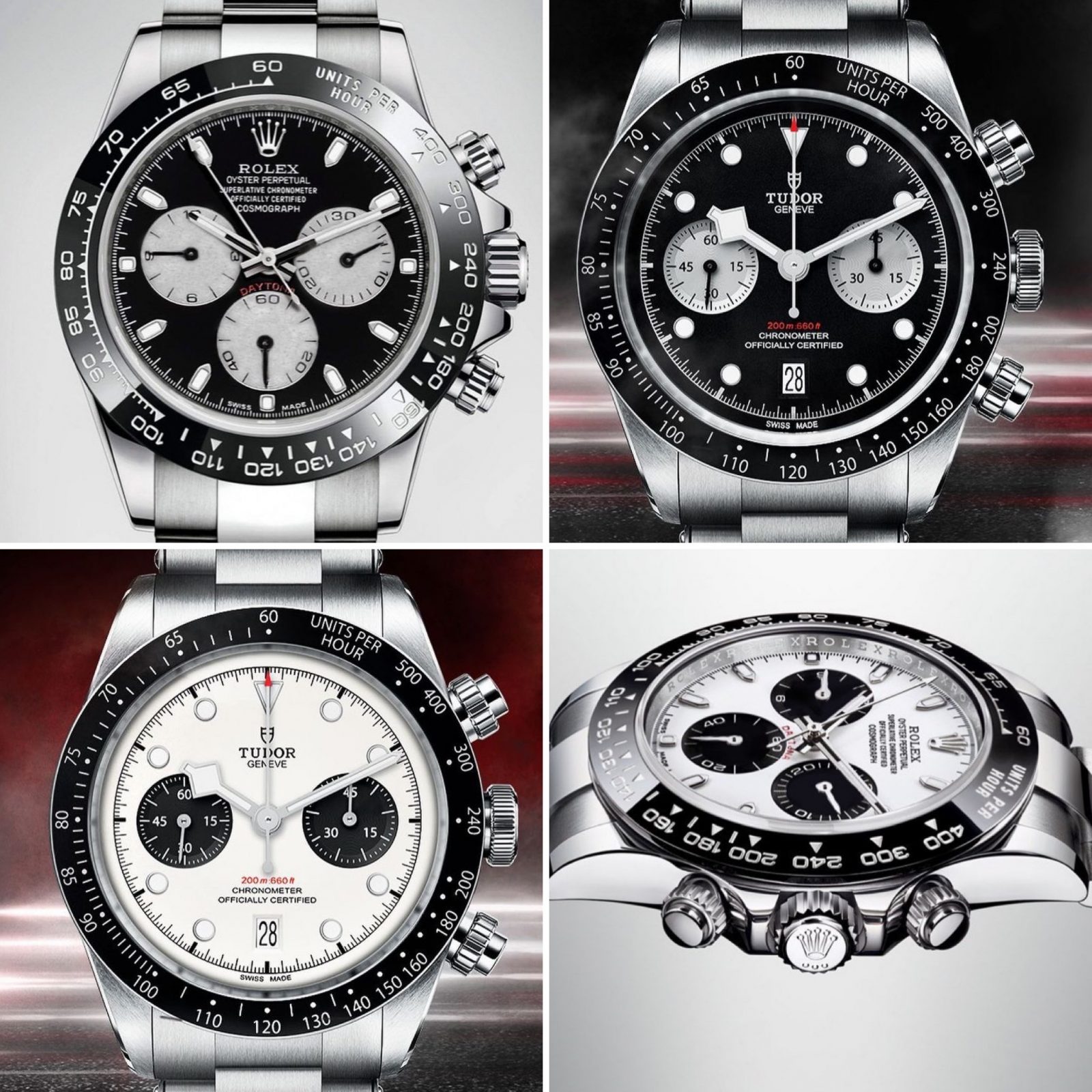 Tudor black bay clearance chrono vs rolex daytona