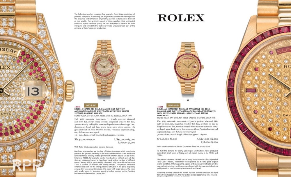 Christie's Geneva Watch Auction May 2015 - Rolex Passion Report